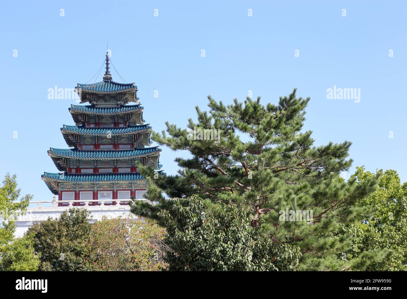 Nationales Volksmuseum von Korea befindet sich im Gyeongbokgung Palast Stockfoto