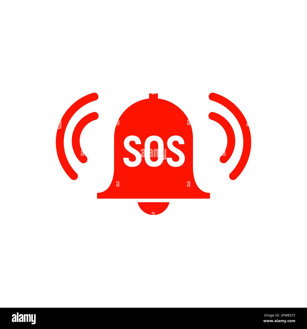 Notruftaste für das SOS-Symbol. SOS-Zeichen Symbol Rettungsring isoliert Marker Stock Vektor