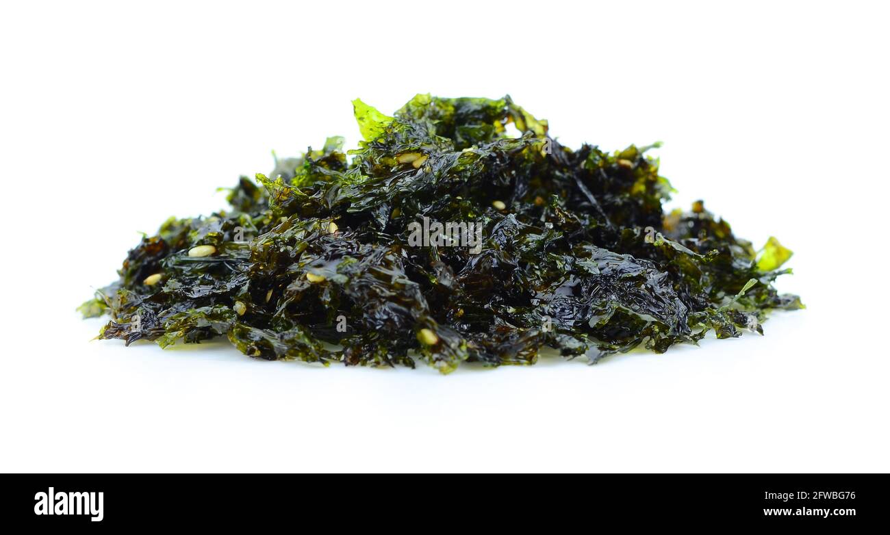 Japanisches Essen Nori trockene Algen oder essbare Algen Stockfoto