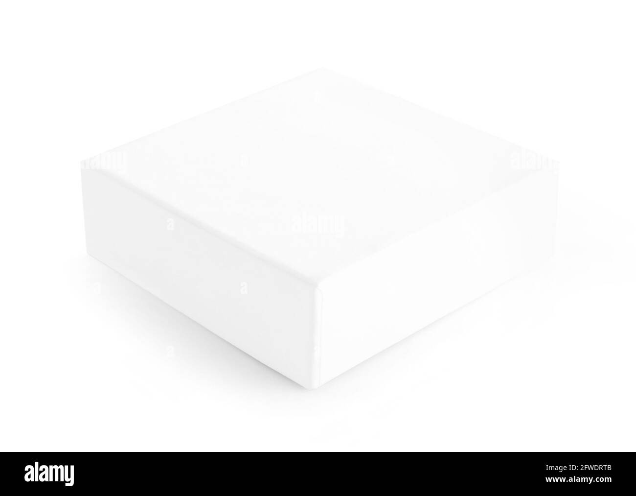 Weißes Feld auf weißem Hintergrund Stockfoto