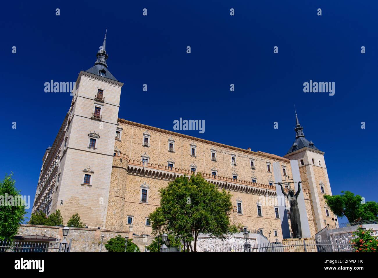 Alcazar von Toledo, eine Steinbefestigung in Toledo, Spanien Stockfoto
