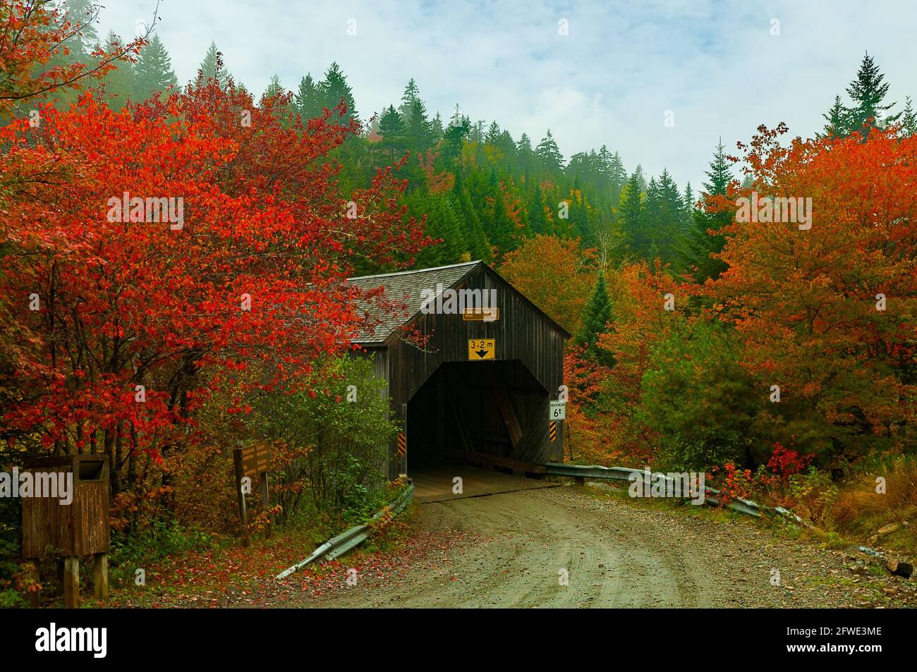 45 Covered Bridge, Fundy NP, New Brunswick, Kanada Stockfoto