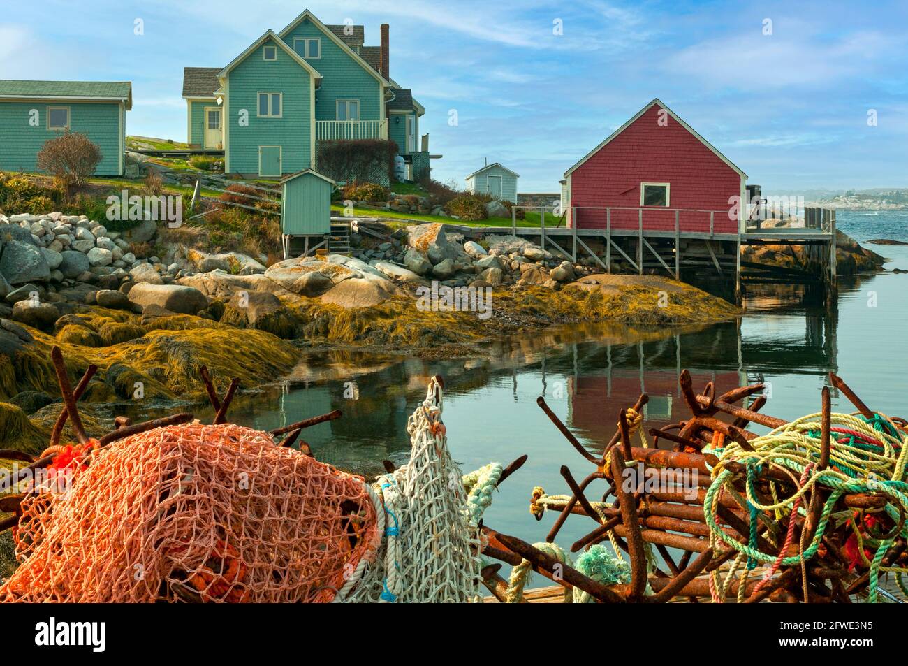 Hafen von Peggys Cove, Nova Scotia, Kanada Stockfoto