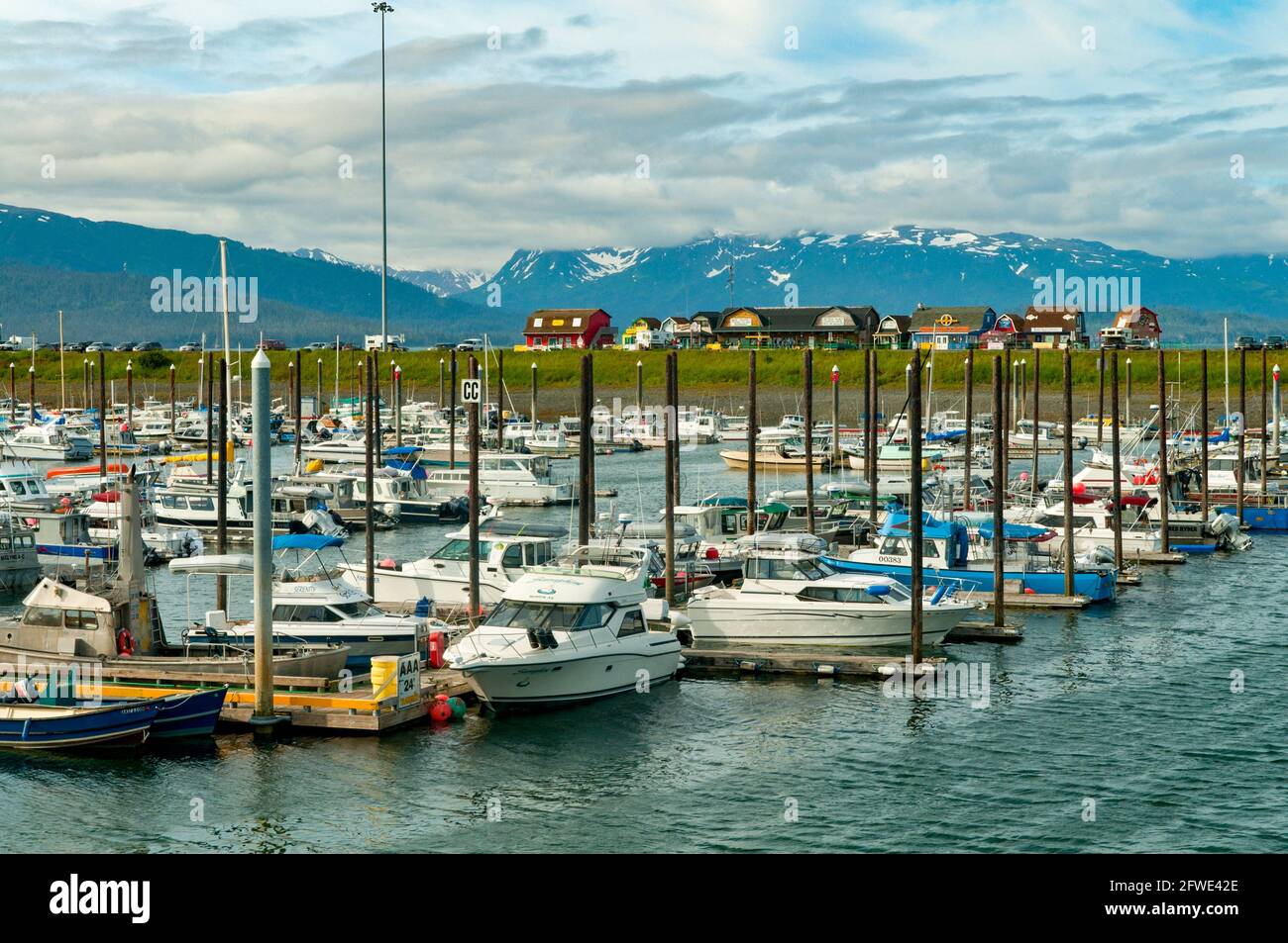 Boothafen in Homer, Alaska, USA Stockfoto