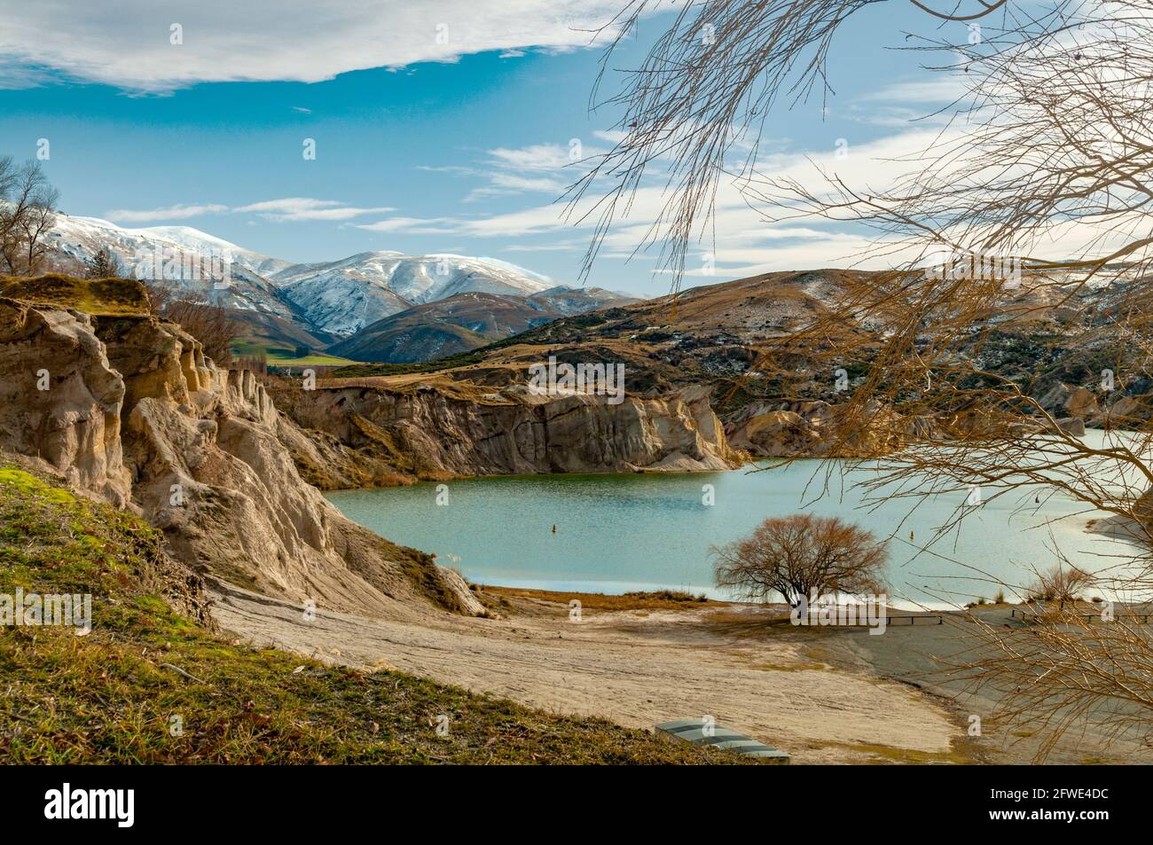 Blue Lake, St. Bathans, Central Otago, Südinsel, Neuseeland Stockfoto