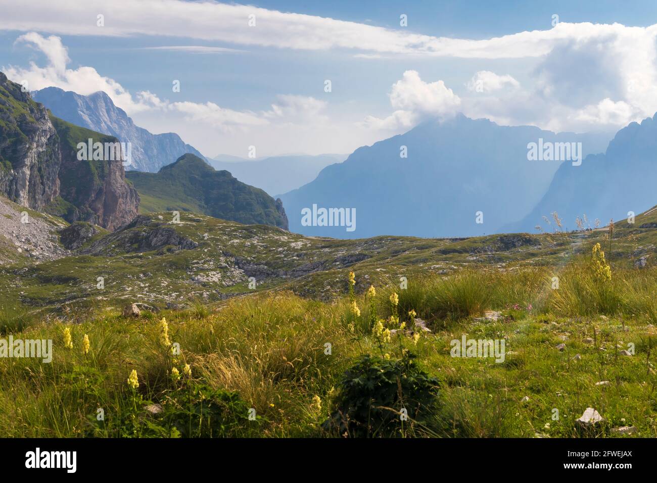 Berg Mangart Triglav Nationalpark, die Julischen Alpen, Slowenien Stockfoto