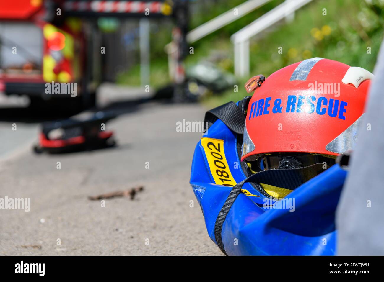 Feuerwehr und Rettungsdienst von South Wales. Vereinigtes Königreich Stockfoto