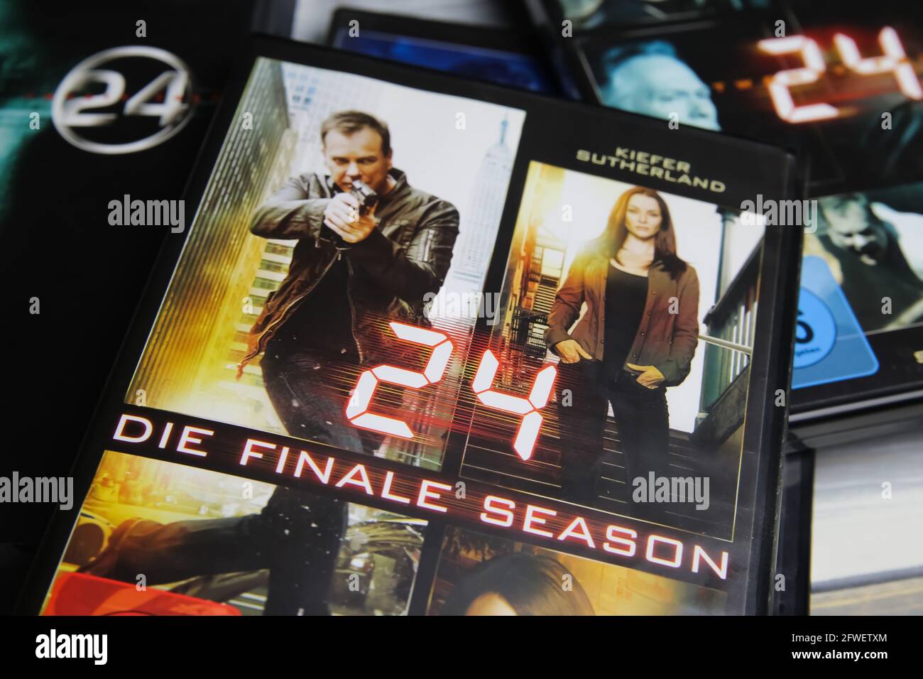 Viersen, Deutschland - Mai 9. 2021: Nahaufnahme des dvd-Covers der 24-stündigen tv-Serie Stockfoto