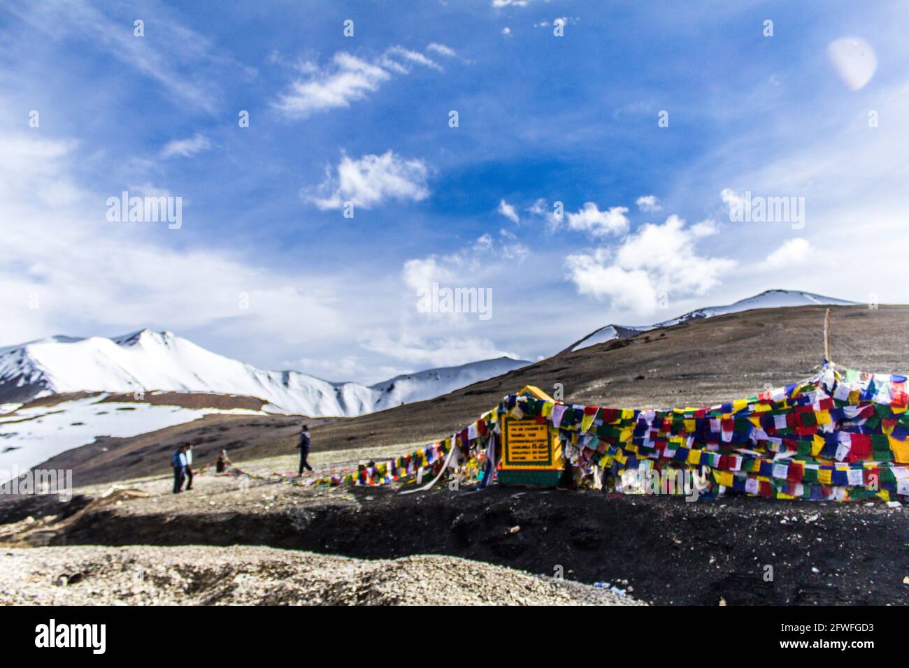 Verschiedene Ansichten des Tanglangla-Passes Stockfoto