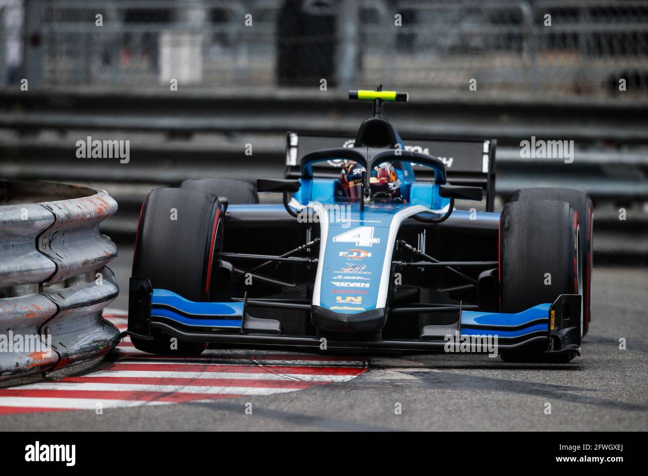 04 Drugovich Feliste (BRA), UNI-Virtuosi Racing, Dallara F2, Action während der FIA Formel 2-Meisterschaft 2021 in Monaco vom 21. Bis 23. Mai - Foto Florent Gooden / DPPI Stockfoto