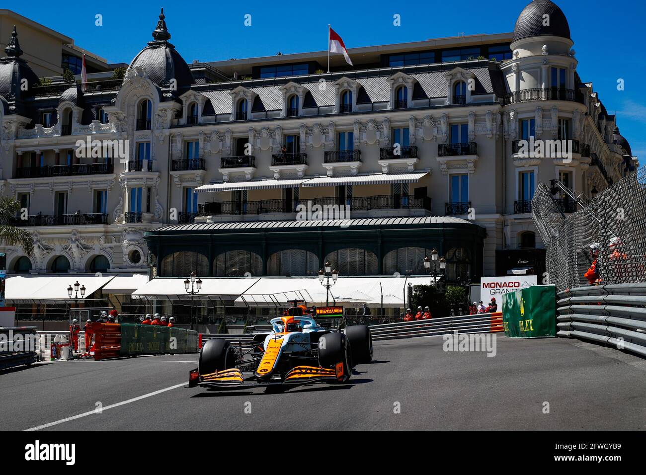 03 RICCIARDO Daniel (aus), McLaren MCL35M, Aktion während der Formel-1-Weltmeisterschaft 2021, großer Preis von Monaco vom 20. Bis 23. Mai in Monaco - Foto Florent Gooden / DPPI Stockfoto