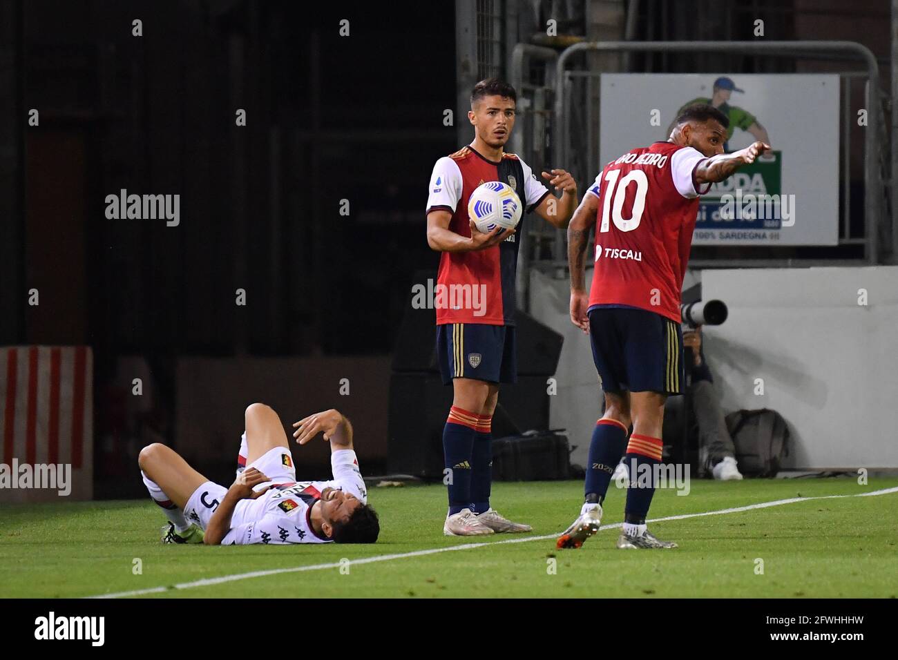 Sardegna Arena, Cagliari, Italien, 22. Mai 2021, Andrea Carboni von Cagliari Calcio während Cagliari Calcio gegen Genua CFC, Italienischer Fußball Serie A Spiel - Foto Luigi Canu / LM Stockfoto