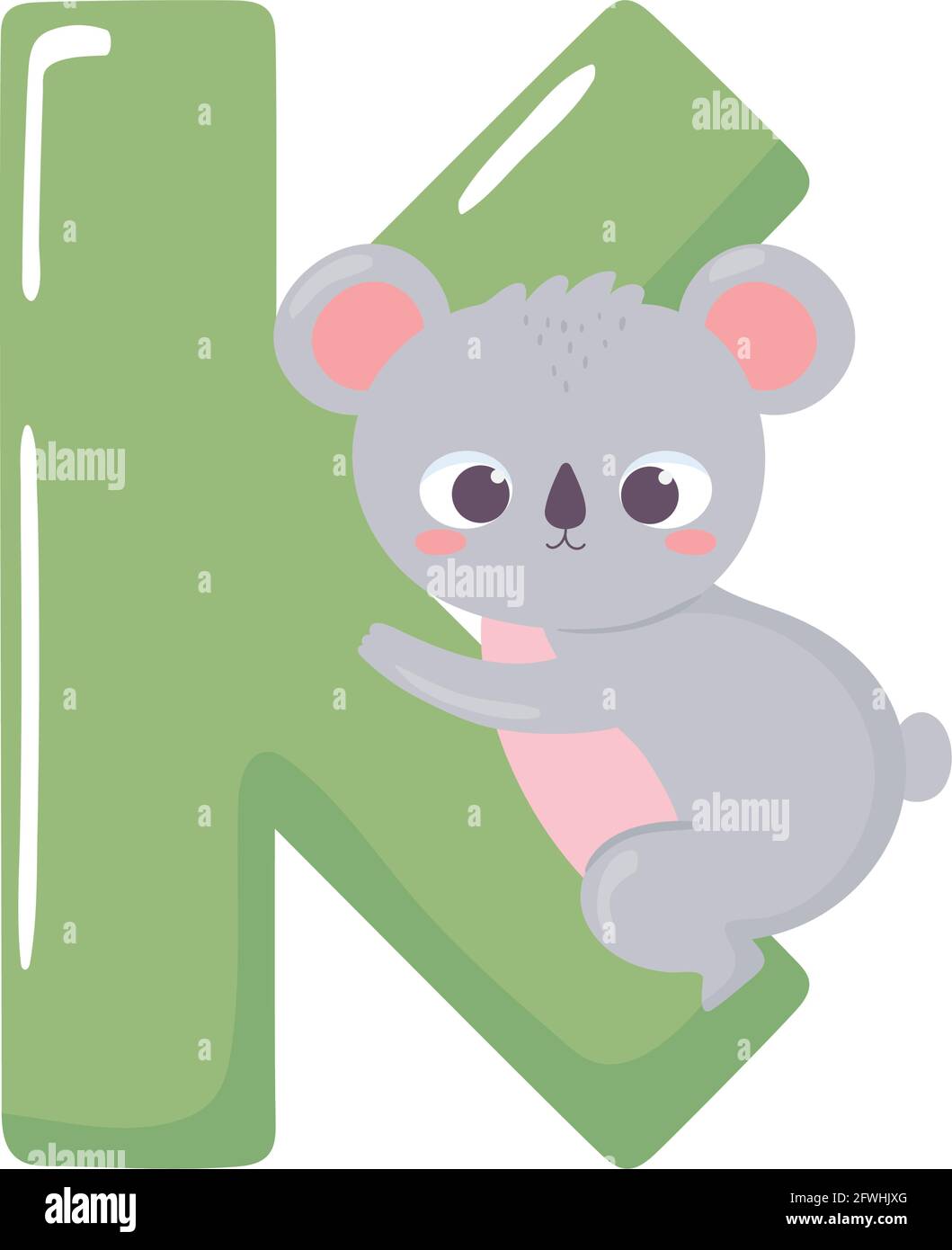 koala Tier Alphabet Stock Vektor