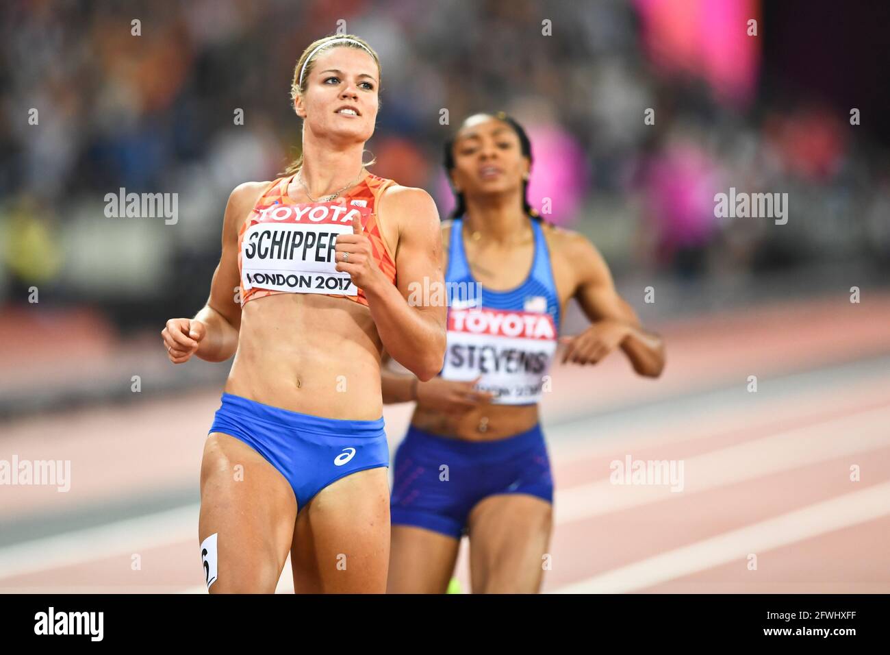 Dafne Schippers (Niederlande). 200 Meter Goldmedaille. IAAF World Championships London 2017 Stockfoto
