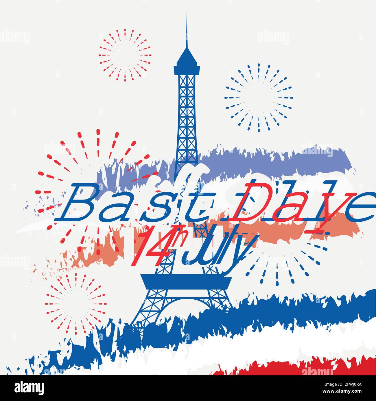 bastille Tag 14. juli Stock Vektor