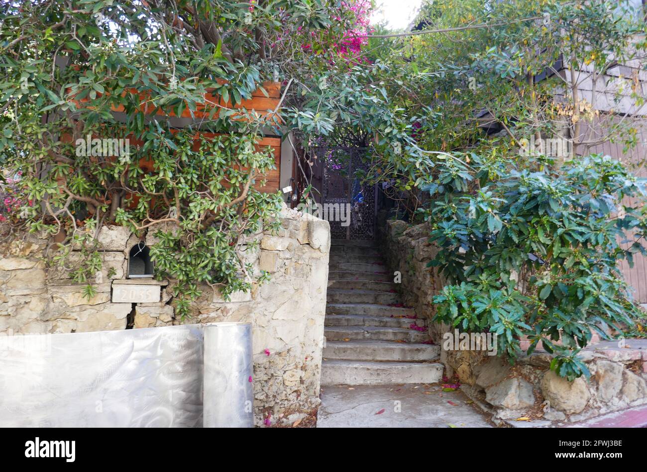 Los Angeles, Kalifornien, USA 22. Mai 2021 EIN allgemeiner Blick auf die Atmosphäre des Hauses/Hauses des Art Directors Wilfred Buckland, in dem er seinen Sohn ermordet und 1946 hier in der Pinehurst Road am 22. Mai 2021 in Los Angeles, Kalifornien, USA, Selbstmord beging. Er arbeitete mit Cecil B. DeMille und Jesse Lasky zusammen. Foto von Barry King/Alamy Stockfoto Stockfoto