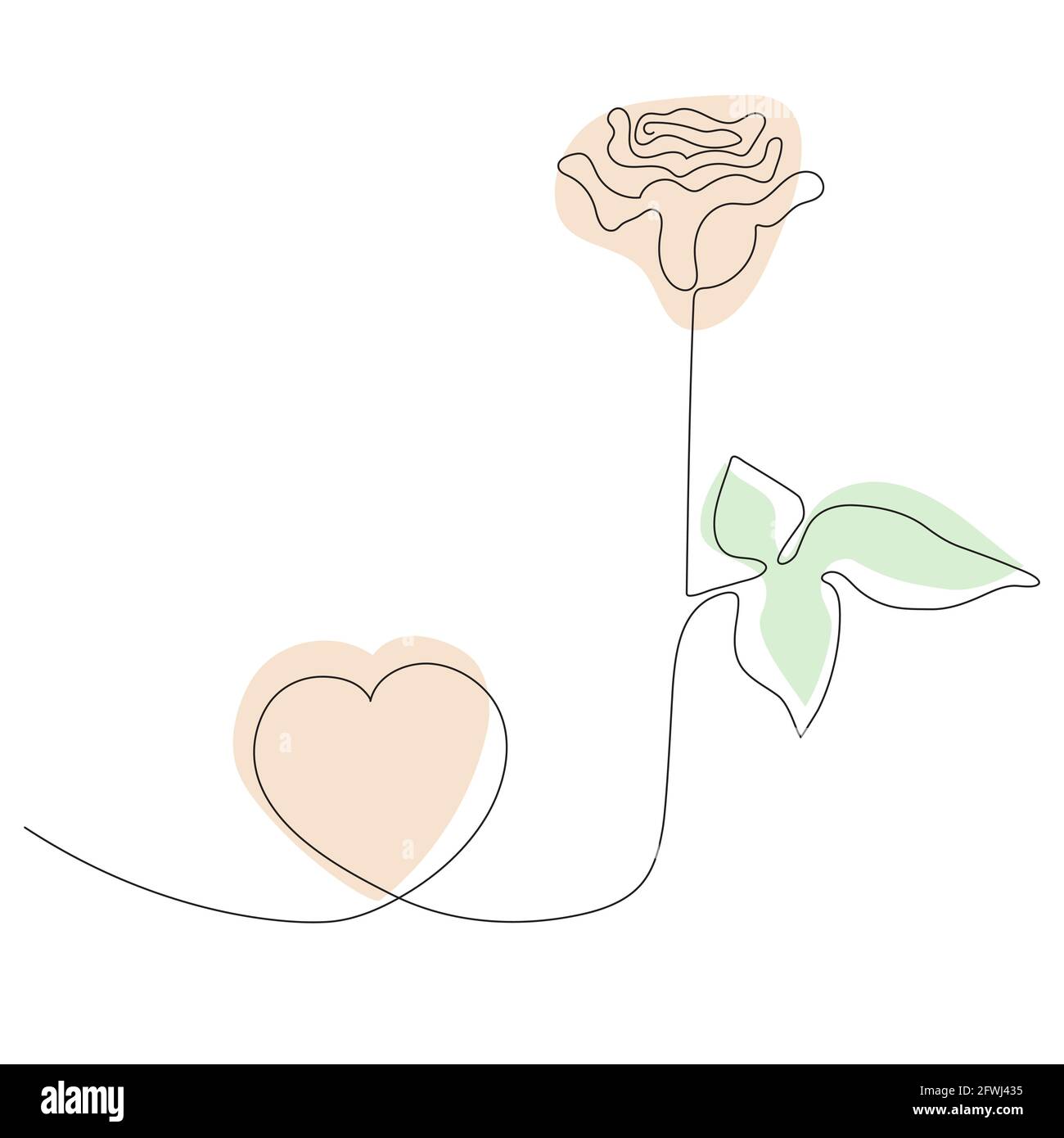 Durchgehende Linie Herz Stockfotos Und Bilder Kaufen Alamy