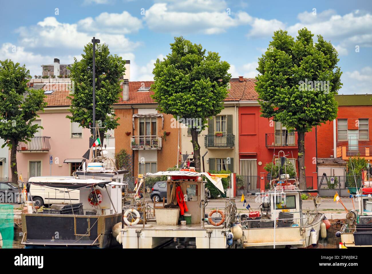 Porto Canale in Rimini Italien Stockfoto