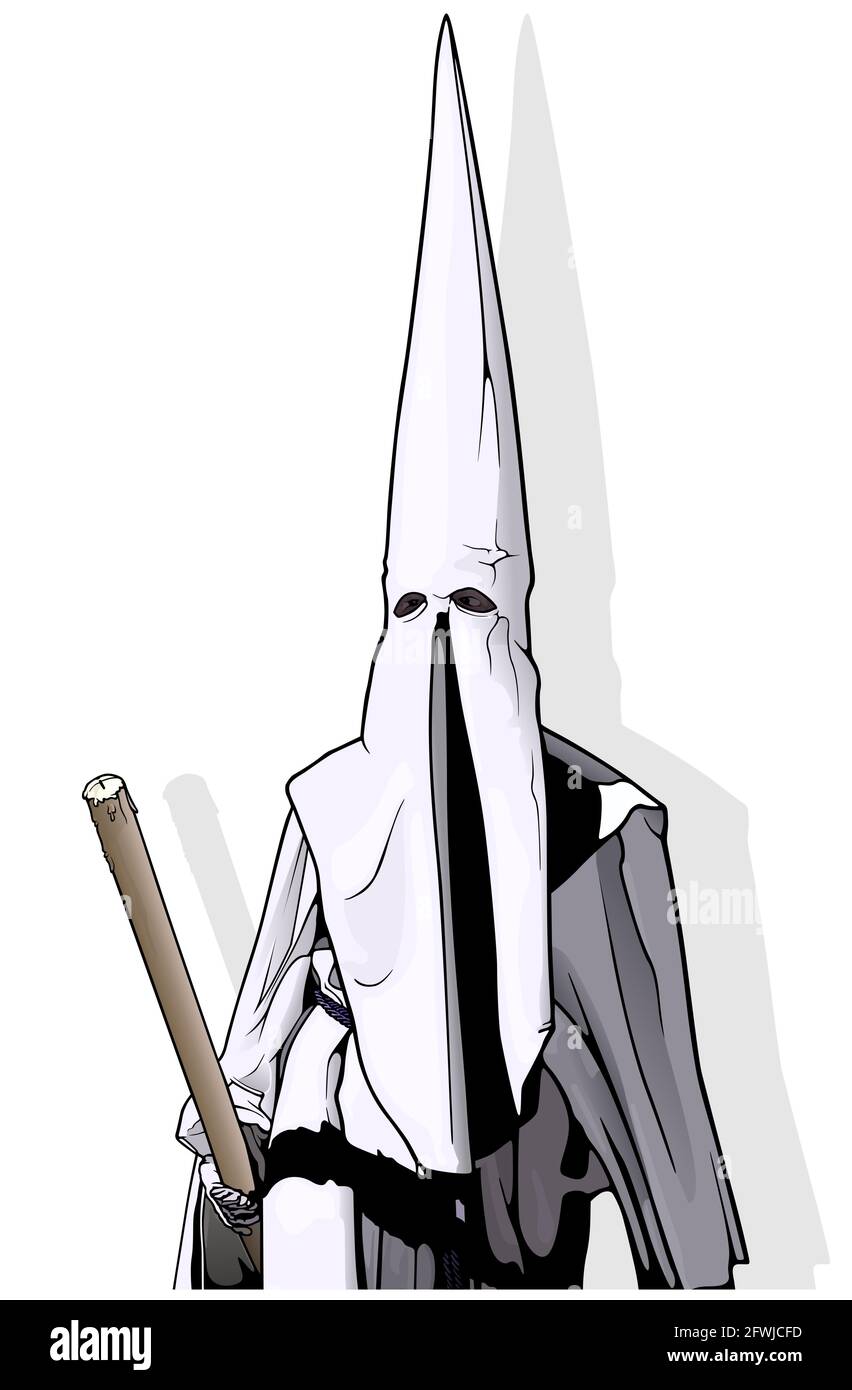 Der Büßer mit weißen Rochen Stock Vektor