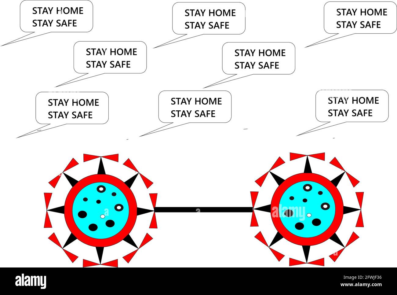 Abbildung: Stay Home Stay Safe Stockfoto