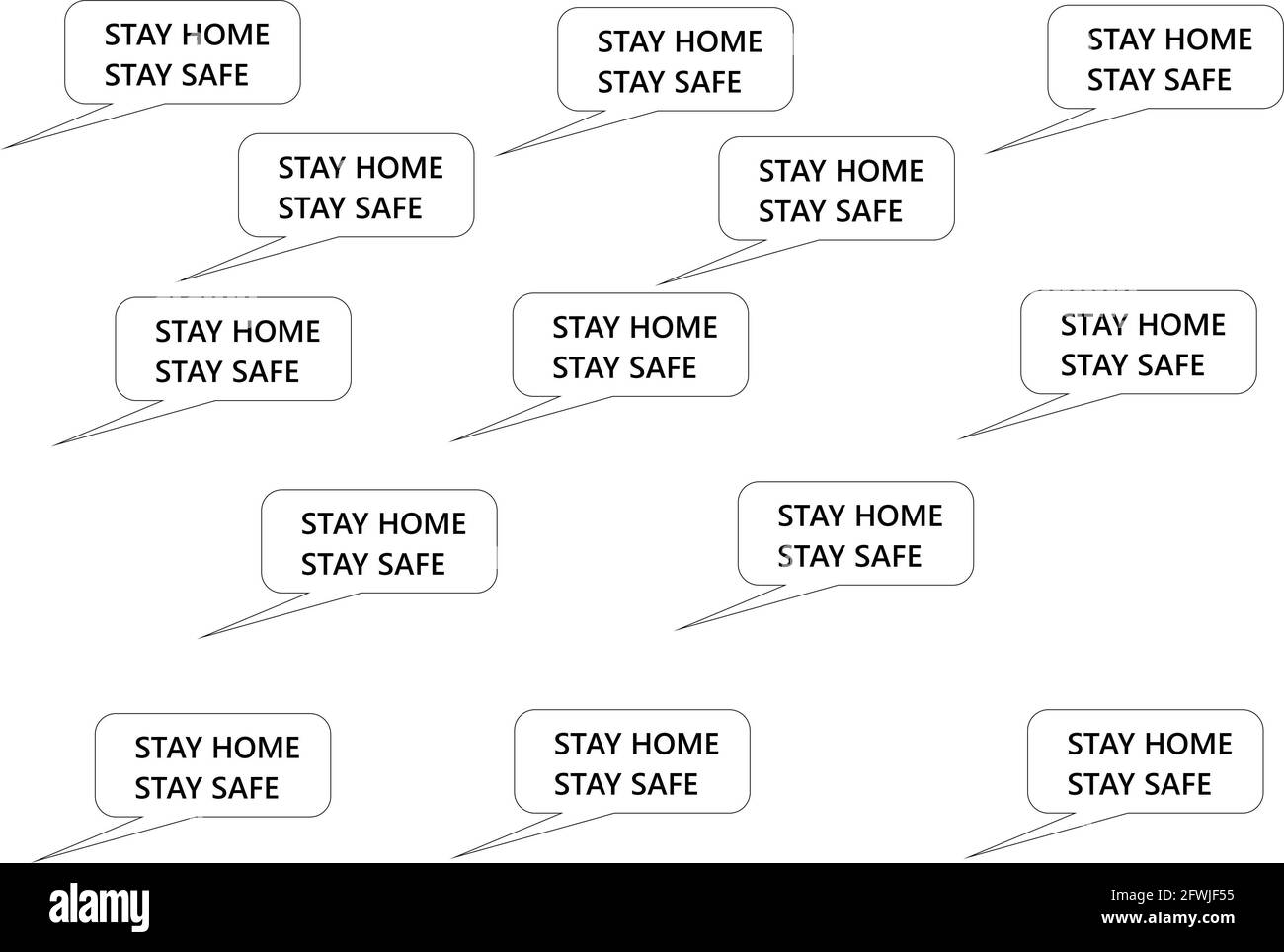Abbildung: Stay Home Stay Safe Stockfoto