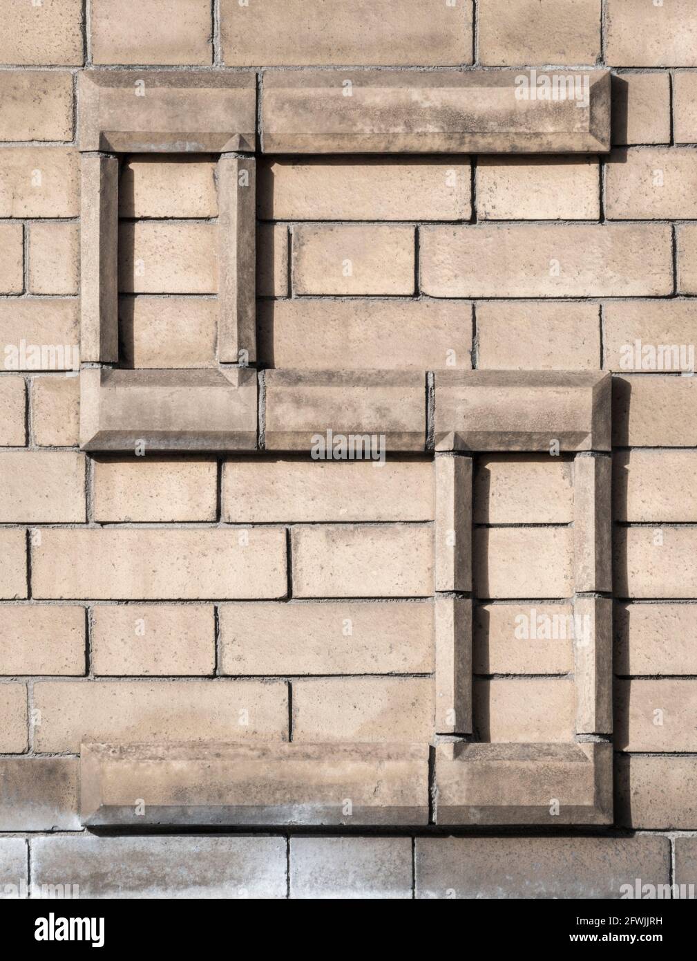 Großer Buchstabe S, bestehend aus leichtem Klinker Stockfoto
