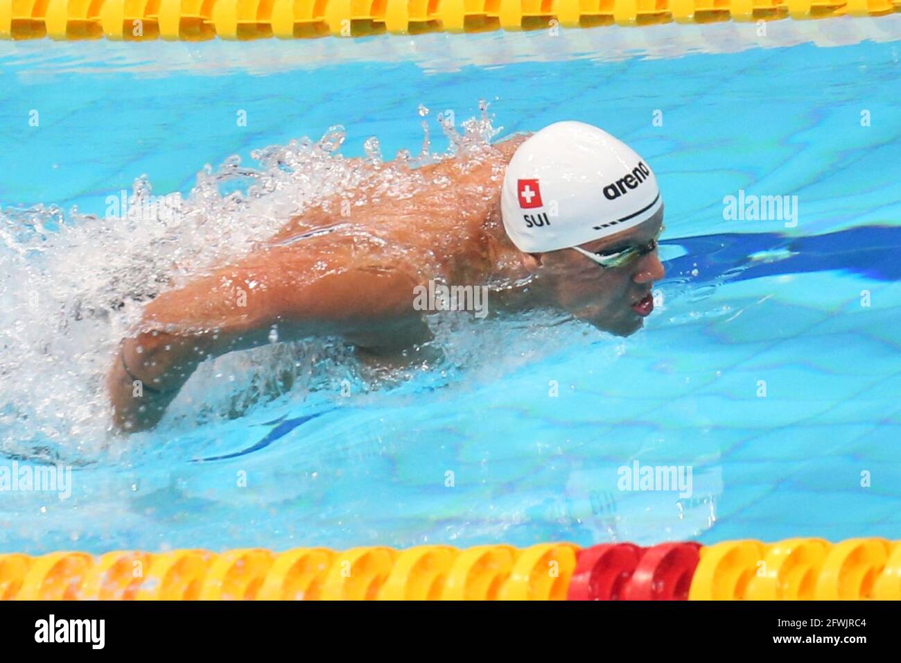 NOE Ponti von Suisse Halbfinale 200 m Schmetterling während der len Europameisterschaft 2021, Schwimmveranstaltung am 22. Mai 2021 in der Duna Arena in Budapest, Ungarn. Foto Laurent Lairys / ABACAPRESS.COM Stockfoto
