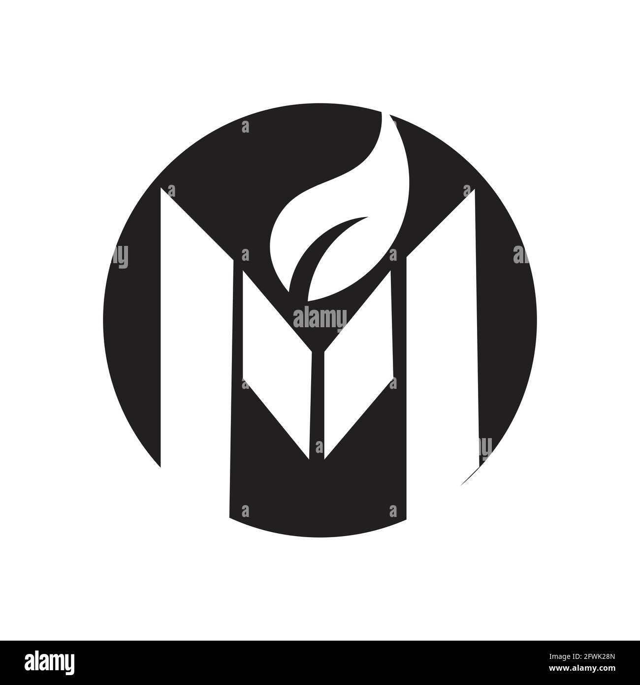 Design der Vektorgrafik für das M-Logo Stock Vektor