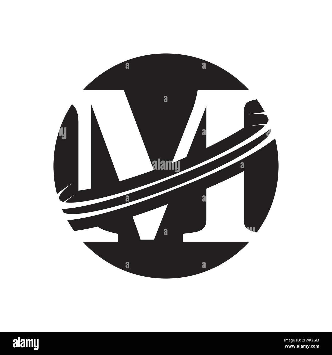 Design der Vektorgrafik für das M-Logo Stock Vektor