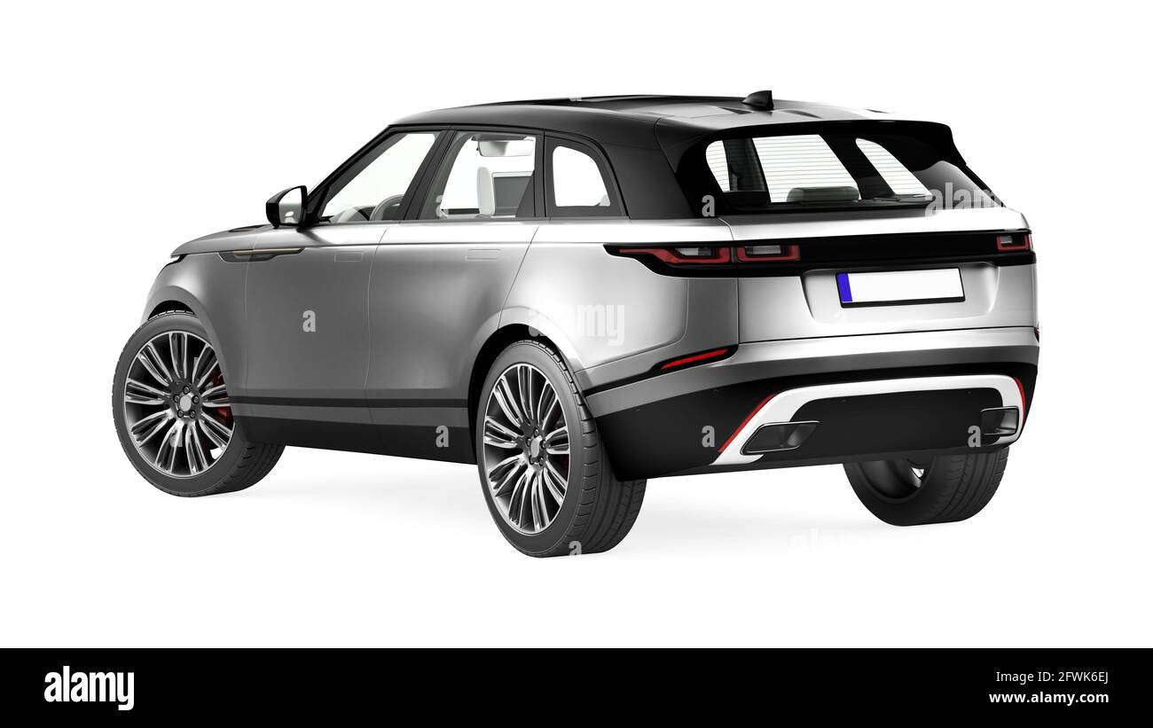 3D-Rendering von Luxus-SUV-Auto mit Studio-Beleuchtung . Stockfoto