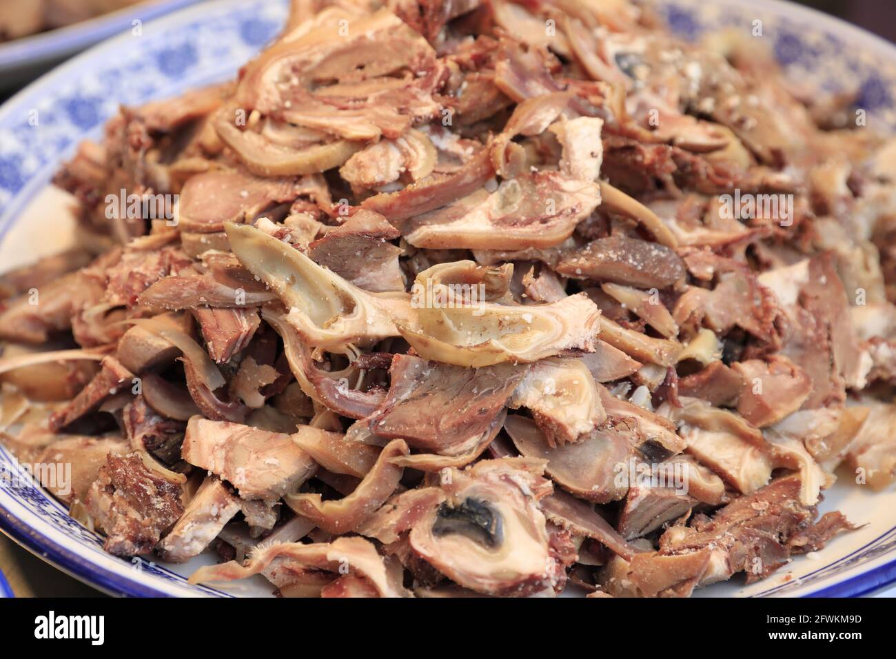 Essen Fleisch Schafkopf Stockfoto