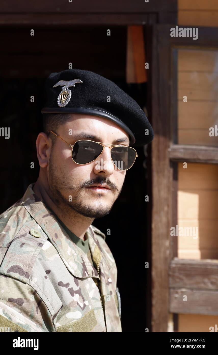 Kavallerieregiment Militärpersonal in Aktion Stockfoto