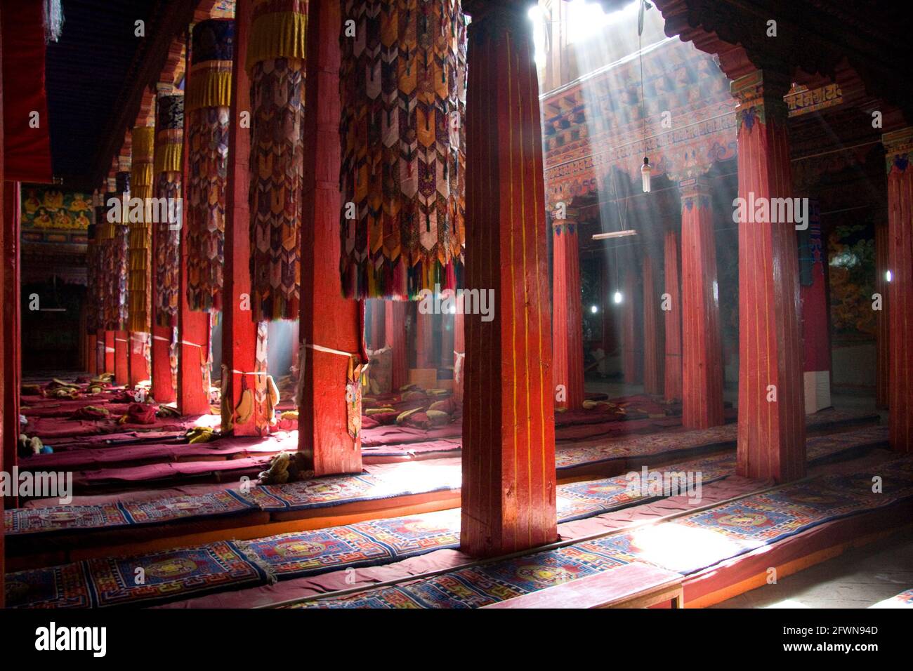 Potala Palace Innenraum in Lhasa Tibet Stockfoto