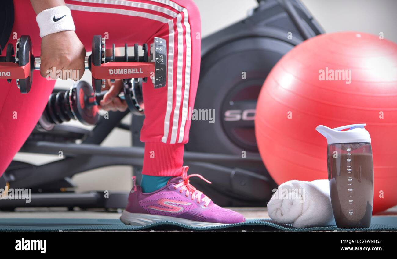 Sport, Fitnessraum, Wellness, Bewegung Stockfoto