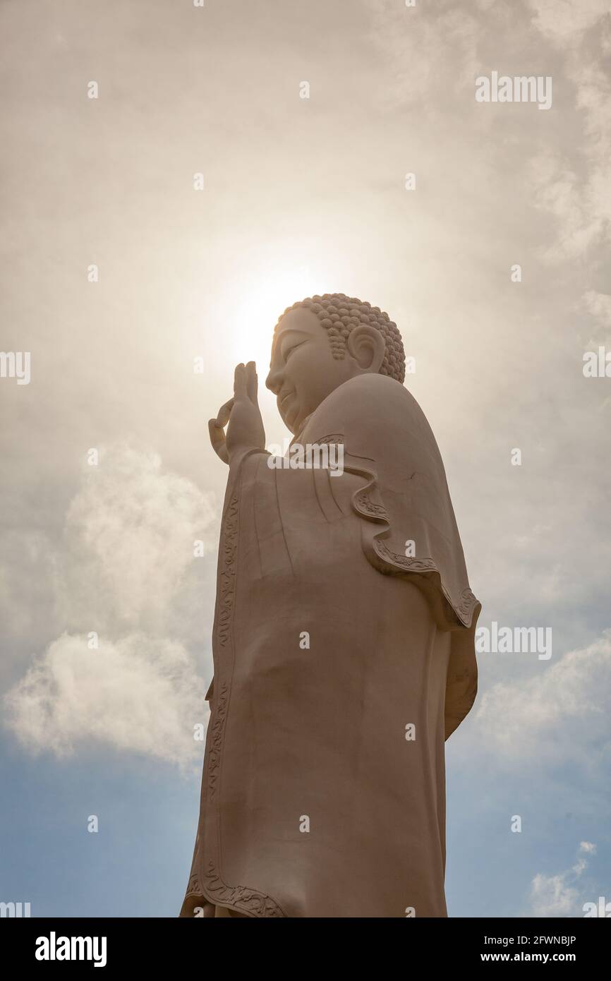 budai in Vinh trang Chua ist ein buddhistischer Tempel in der Nähe von My Tho in der Mekong-Delta-Region im Süden Vietnams. Es ist einer der bekanntesten Tempel in der r Stockfoto