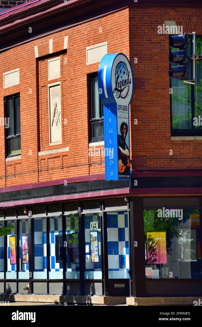 Chicago, Illinois, USA. Buddy Guy's Legends ist ein Blues-Club südlich des Loop in Chicago. Der Verein wurde 1989 gegründet. Stockfoto