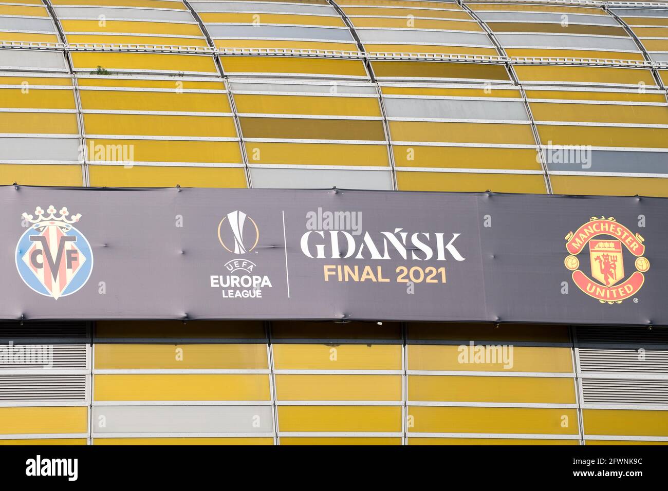 Polsat Plus Arena Danzig, Austragungsort des UEFA Europa League Finales 2021 und Heimat der Fußballmannschaft von Lechia Danzig, in Danzig, Polen. 23. Mai 2021 © Wojciech S Stockfoto