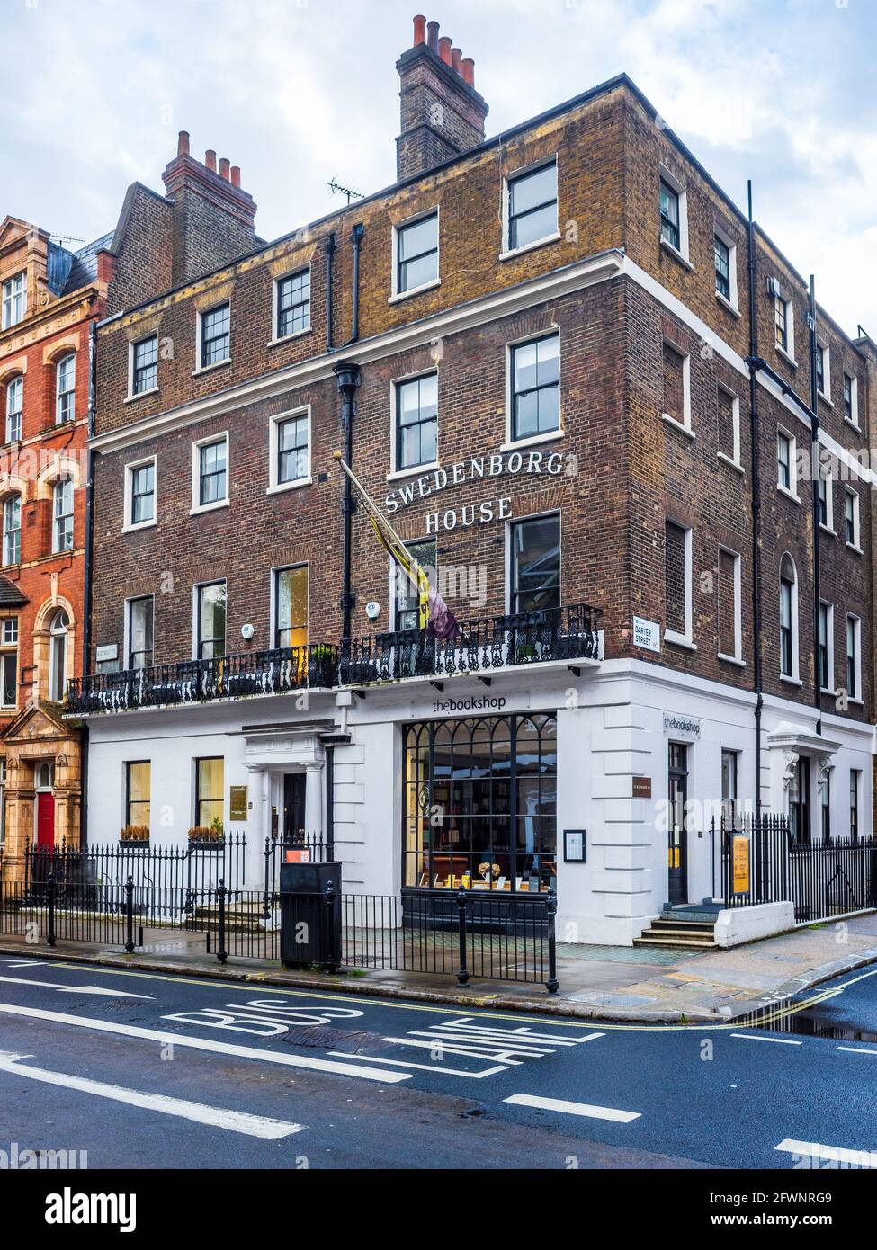 Die Swedenborg Society London im Swedenborg House 20-21 Bloomsbury Way London. Swedenborg House wurde um 1760 erbaut und 1925 von der Gesellschaft erworben. Stockfoto