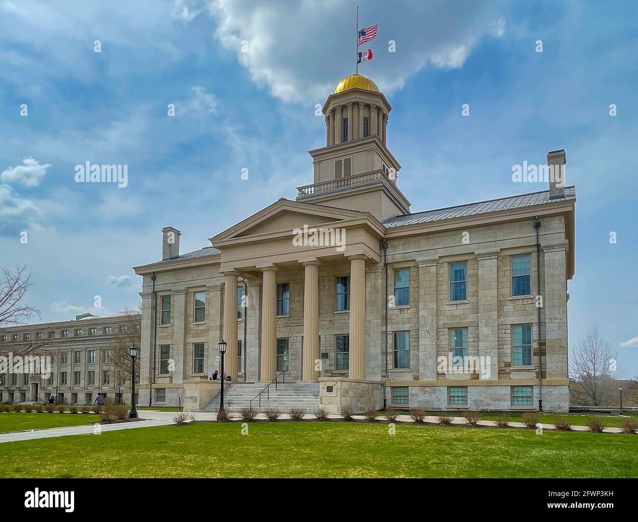 Altes Iowa Capitol Building in Iowa City, Iowa Stockfoto