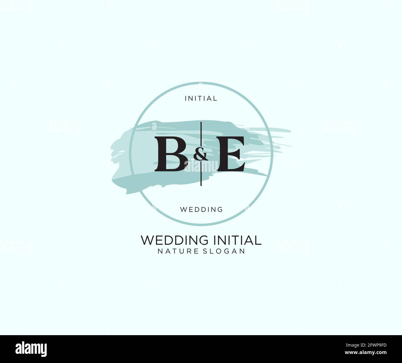 BE Letter Beauty Vektor Initial Logo, Handschrift Logo der ersten Unterschrift, Hochzeit, Mode, jewerly, Boutique, Floral und botanisch mit kreativen t Stock Vektor