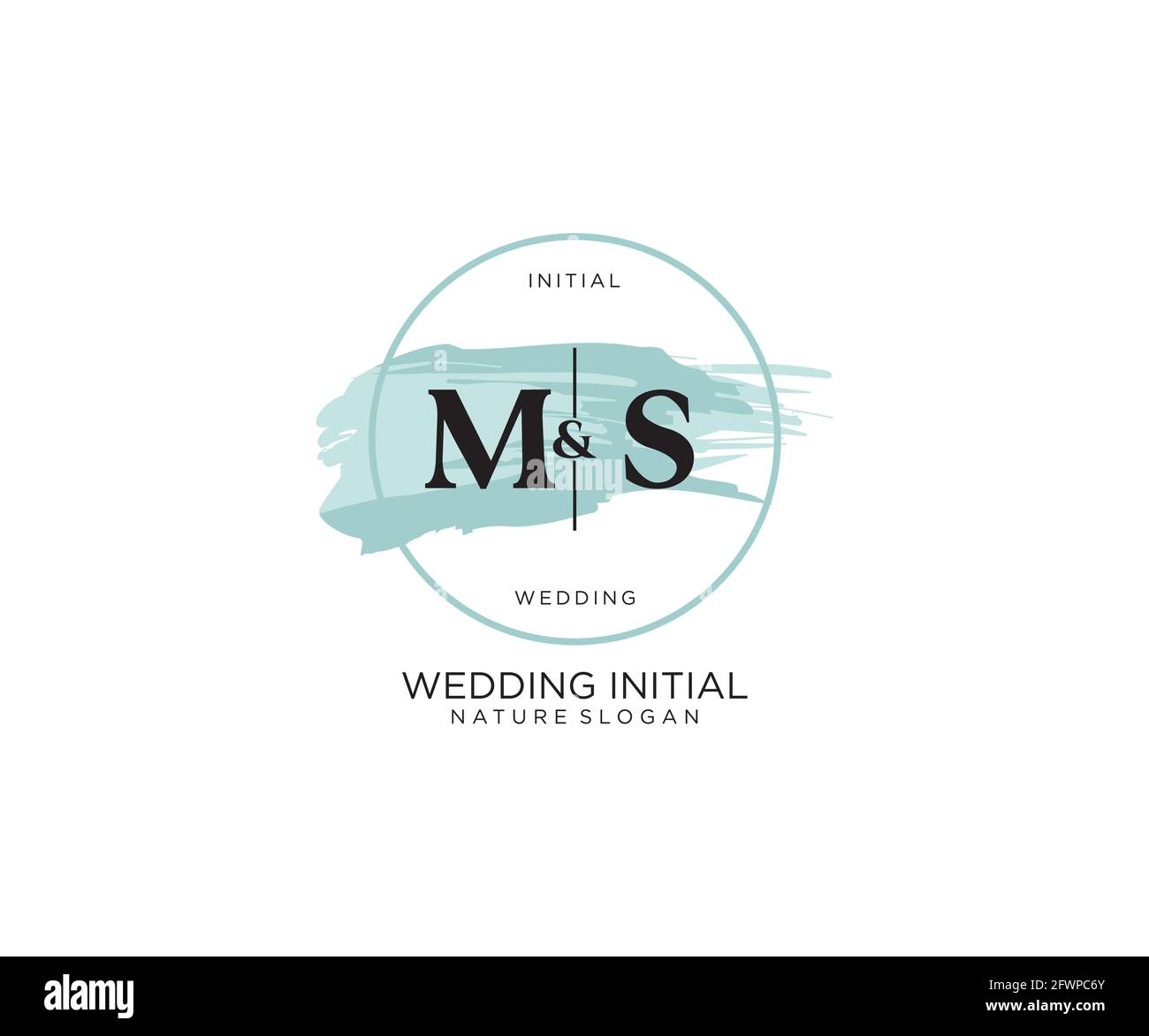 MS Letter Beauty Vektor Initial Logo, Handschrift Logo der ersten Unterschrift, Hochzeit, Mode, Schmuck, Boutique, Floral und botanisch mit kreativen t Stock Vektor