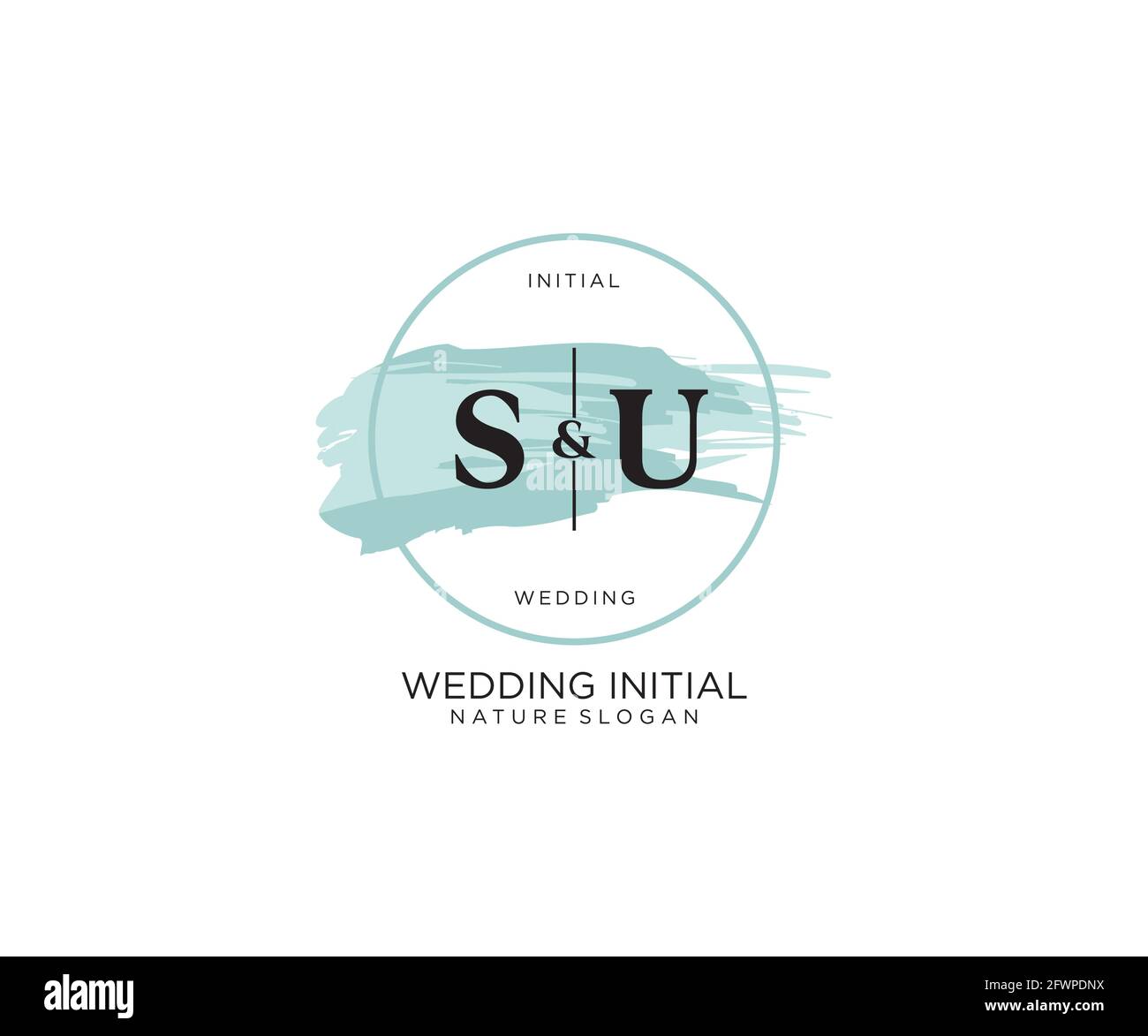 SU Letter Beauty Vektor Initial Logo, Handschrift Logo der ersten Unterschrift, Hochzeit, Mode, Schmuck, Boutique, Floral und botanisch mit kreativen t Stock Vektor