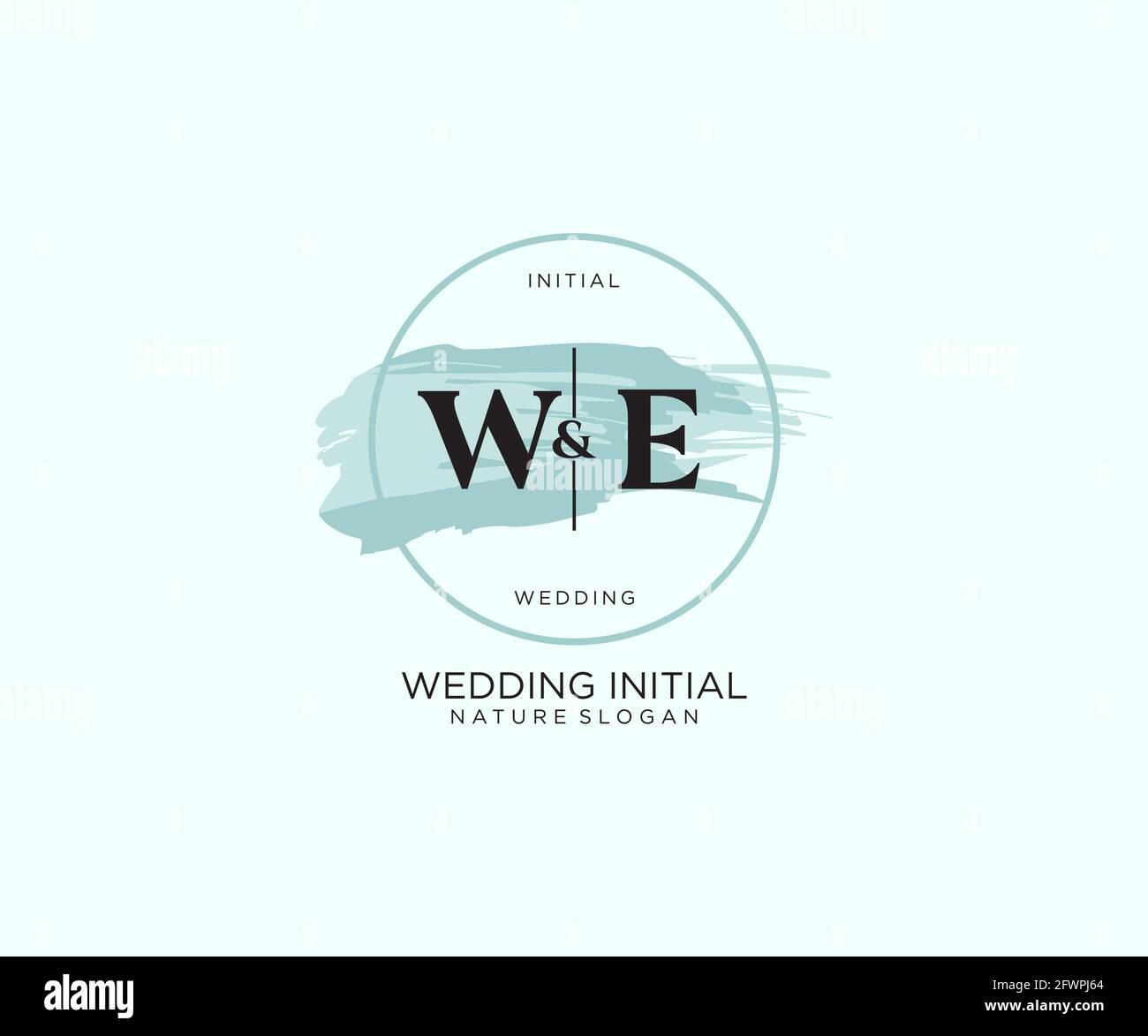 WIR Brief Beauty Vektor Initial Logo, Handschrift Logo der ersten Unterschrift, Hochzeit, Mode, jewerly, Boutique, Floral und botanisch mit kreativen t Stock Vektor