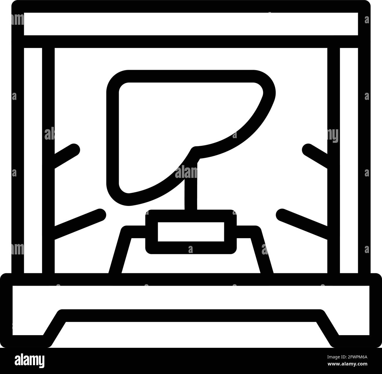 Symbol für künstliche Leber. Umriss Artificial Liver Vektor-Symbol für Web-Design isoliert auf weißem Hintergrund Stock Vektor
