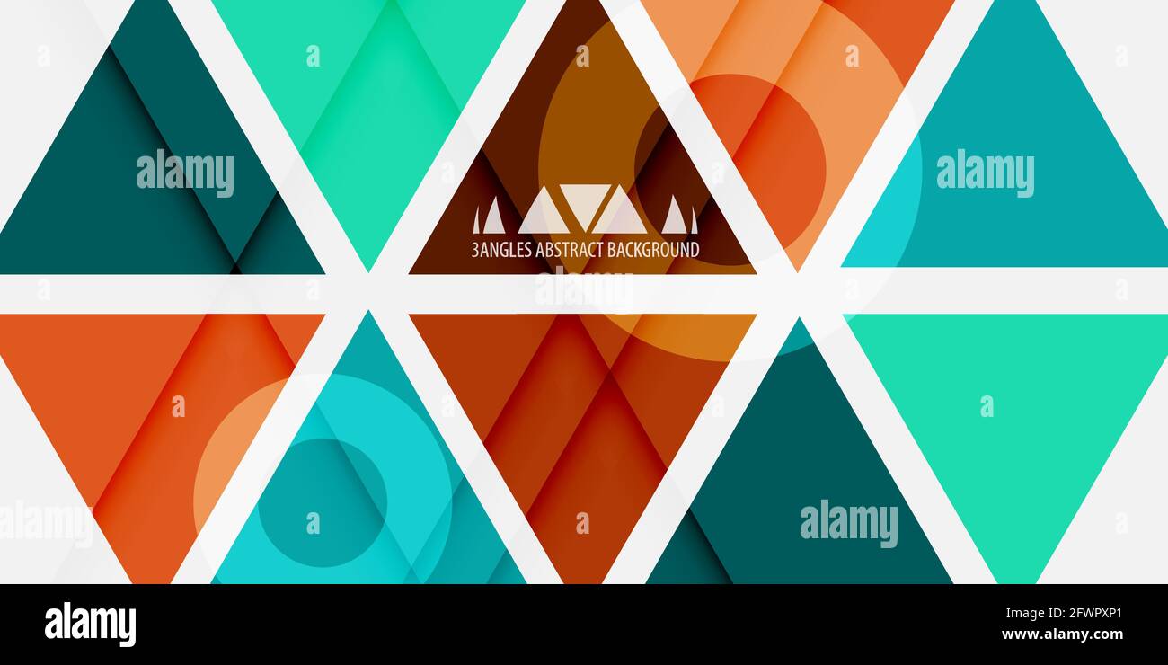 Abstrakte bunte Hintergrund Grafik-Vorlage mit gemischten Dreiecken Stock Vektor