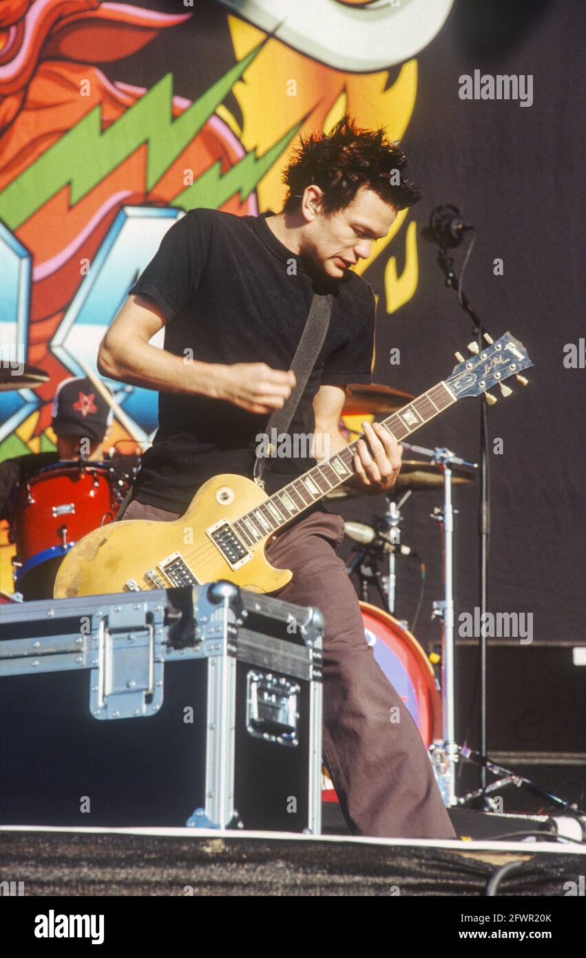 Sum 41 beim Reading Festival 2002, Reading, Berkshire, England, Großbritannien. Stockfoto