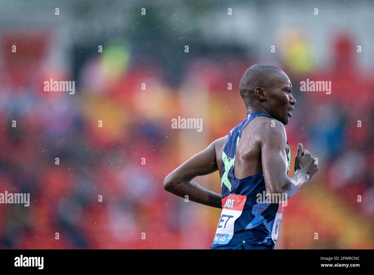 23. Mai 2021; Gateshead International Stadium, Gateshead, Tyne and Wear, England; Muller Diamond League Grand Prix Athletics, Gateshead; Kibet of Kenya während der Männer 5000 m. Stockfoto