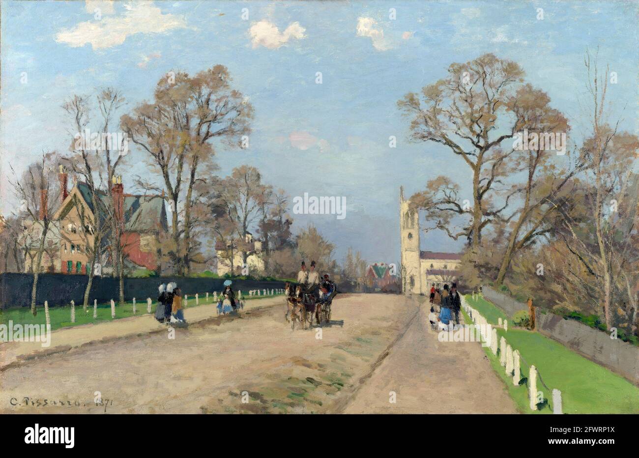 The Avenuse, Sydenham von Camille Pissarro (1830-1903), Öl auf Leinwand, 1871 Stockfoto