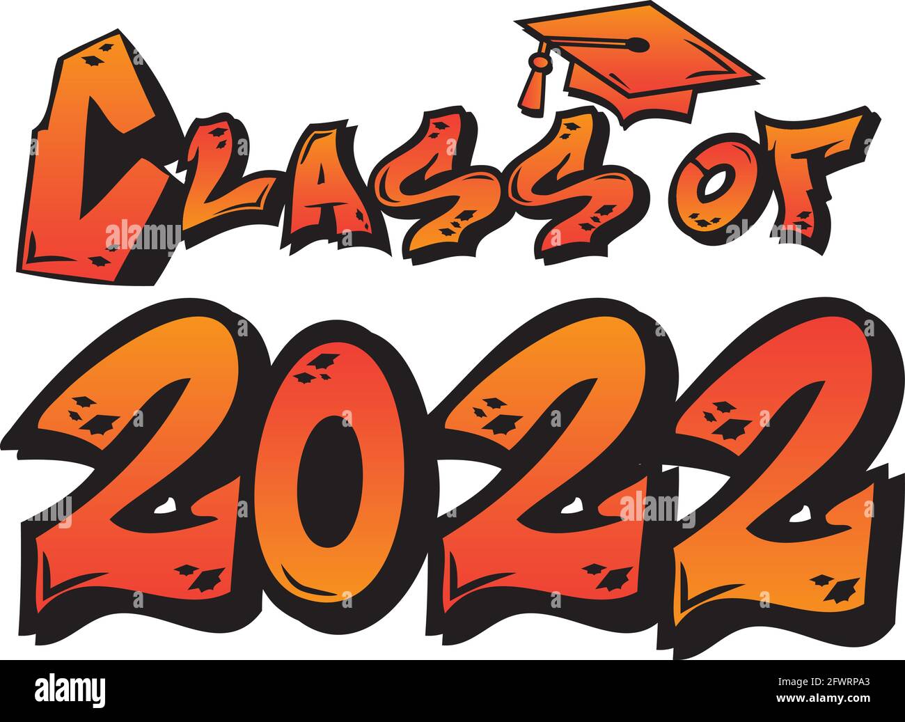 Klasse von 2022 Graffiti Stock Vektor