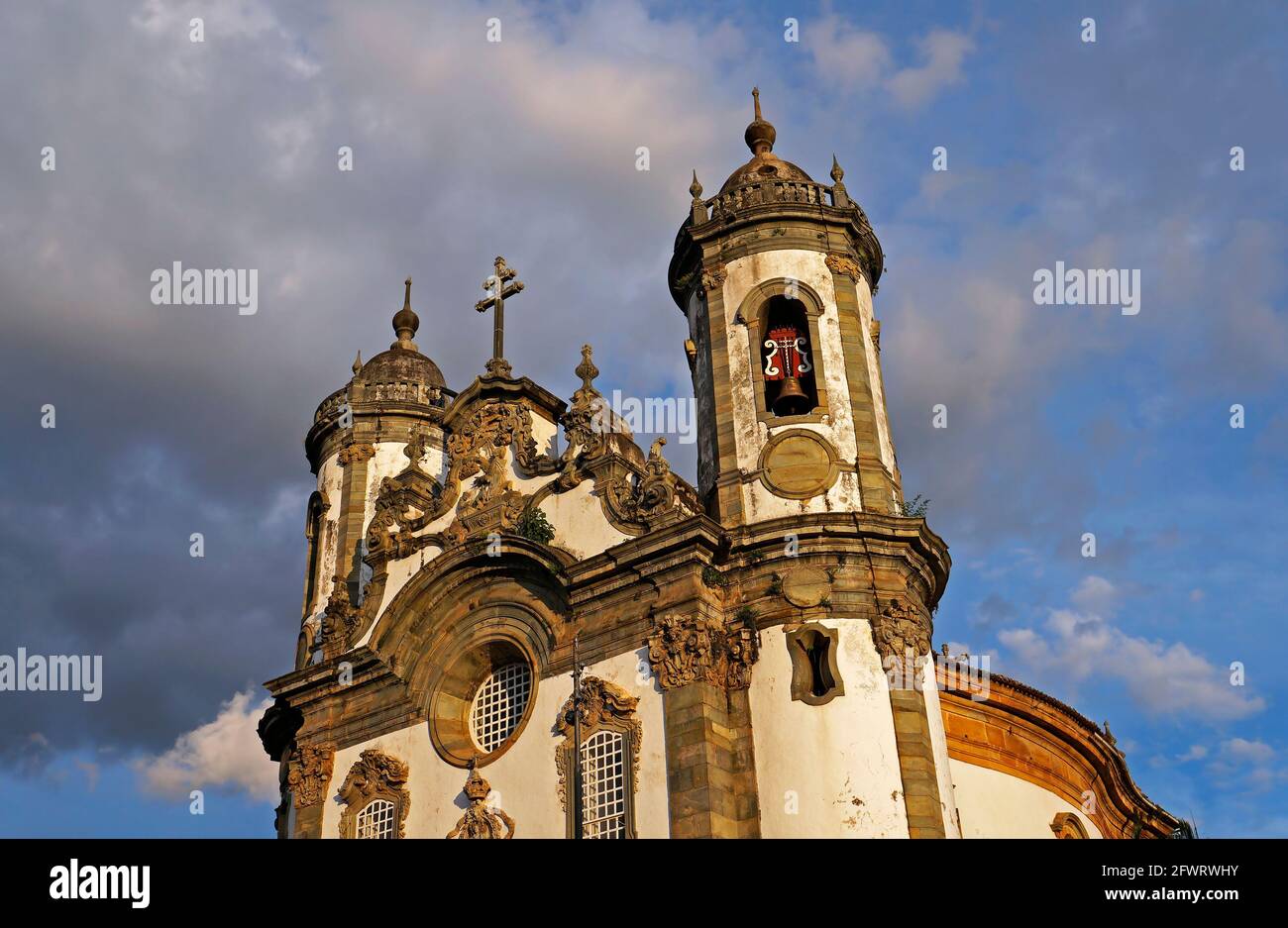 Barockkirche in Sao Joao del Rei, Brasilien Stockfoto